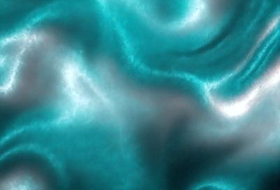 The primary subject of the image is a blue and green swirling pattern, which appears to be a digital art or illustration. The setting is a cloudy sky, and the visual style is a combination of digital art and a swirling pattern. The dominant colors are blue and green, creating a calming and serene atmosphere.