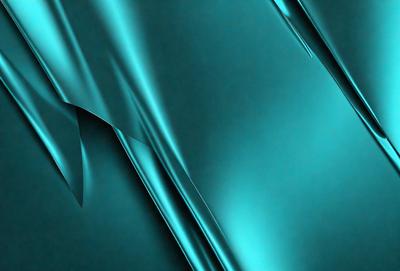The primary subject of the image is a blue, curved surface that appears to be a piece of fabric or a wall. The setting is a dark room, and the visual style is a close-up of the blue surface. The colors and mood of the image are predominantly blue, creating a calm and serene atmosphere.