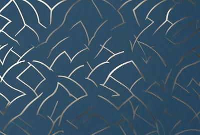 The primary subject of the image is a pattern of birds, which are depicted in various shapes and sizes. The setting is a blue background, which adds a sense of depth and contrast to the scene. The visual style is a combination of digital art and illustration, creating a unique and intricate design. The colors and mood of the image are predominantly blue, which gives it a calm and serene atmosphere.