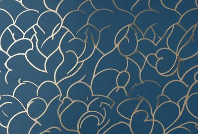 The primary subject of the image is a pattern of human figures, which are depicted in various positions and orientations. The setting is a blue background, which provides a contrasting color to the figures. The visual style of the image is a combination of digital art and illustration, creating a unique and intricate design. The colors and mood of the image are predominantly blue, which adds a sense of calmness and tranquility to the scene.