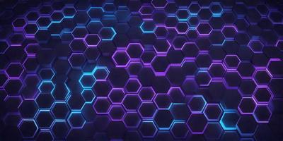 The primary subject of the image is a purple and blue geometric pattern. The setting is a black background, which contrasts with the vibrant colors of the pattern. The visual style appears to be a digital art or illustration, as the pattern is intricate and detailed. The dominant colors in the image are purple and blue, creating a calm and soothing atmosphere.