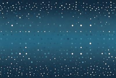 The primary subject of the image is a blue background with white dots. The setting is a dark blue sky, and the visual style is a digital art or illustration. The dominant colors are blue and white, creating a calm and serene atmosphere.