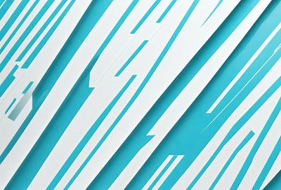 The primary subject of the image is a white wall with a blue background. The wall features a pattern of white and blue stripes, creating a visually striking and modern design. The setting appears to be a room with a blue-toned atmosphere, which complements the color scheme of the wall. The visual style of the image is a combination of digital art and illustration, showcasing the intricate pattern and design of the wall. The colors and mood of the image are predominantly blue and white, giving it a clean