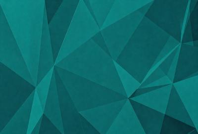 The primary subject of the image is a blue and green geometric pattern. The setting is a blue and green background, which creates a visually appealing contrast with the pattern. The visual style is a combination of digital art and illustration, giving the image a modern and artistic appearance. The dominant colors are blue and green, creating a calm and soothing atmosphere.