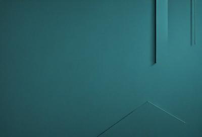 The primary subject of the image is a blue wall with a green accent. The setting is a room with a blue and green color scheme. The visual style is a combination of digital art and illustration, creating a unique and eye-catching design. The dominant colors are blue and green, giving the room a calm and soothing atmosphere.