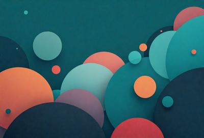 The primary subject of the image is a colorful, abstract design featuring a mix of blue, orange, and pink colors. The setting is a blue background, which contrasts with the vibrant colors of the design. The visual style appears to be a combination of digital art and illustration, creating a unique and eye-catching pattern. The overall atmosphere is lively and energetic, with the bold colors and intricate patterns capturing the viewer's attention.