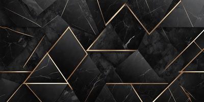 The primary subject of the image is a black and gold marble pattern. The setting is a black and gold marble wall, which serves as the background. The visual style is a close-up of the marble pattern, showcasing the intricate details of the design. The colors and mood of the image are predominantly black and gold, giving it a luxurious and elegant appearance.