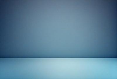 The primary subject of the image is a large, empty, and blue wall. The setting is a room with a white surface, and the visual style is a photo. The dominant colors are blue and white, creating a calm and serene atmosphere.