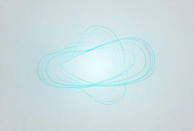 The primary subject of the image is a blue, curved, and swirling pattern. The setting is a white background, which provides a clean and minimalist appearance. The visual style is a combination of digital art and illustration, creating a unique and eye-catching design. The dominant colors are blue and white, giving the image a calm and soothing atmosphere.