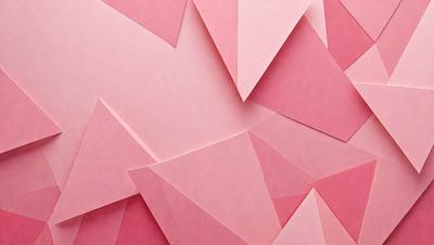 The primary subject of the image is a pink paper with a pattern of triangles. The setting is a close-up of the paper, showcasing the intricate design. The visual style is a combination of digital art and illustration, as the paper appears to be a digital creation. The colors and mood of the image are predominantly pink, creating a warm and inviting atmosphere.