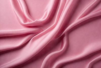 The primary subject of the image is a pink fabric, which is the main object, scene, or focus of the image. The setting or background is a pink surface, and the visual style is a close-up of the fabric. The colors and mood of the image are predominantly pink, creating a warm and inviting atmosphere.