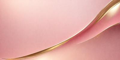 The primary subject of the image is a gold-colored, curved line or shape, which appears to be a design element or a decorative piece. The setting is a pink background, which adds a warm and vibrant tone to the scene. The visual style of the image is a combination of digital art and illustration, as it features a well-defined and detailed design. The colors and mood of the image are predominantly pink, which gives it a soft and inviting atmosphere.