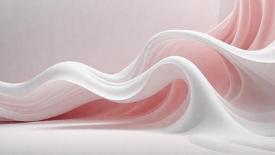 The primary subject of the image is a white, flowing, and curved object that resembles a wave or a piece of fabric. The setting is a pink background, which adds a contrasting and vibrant touch to the scene. The visual style of the image is a combination of digital art and illustration, creating a unique and artistic representation of the subject. The colors and mood of the image are predominantly pink, which gives it a warm and inviting atmosphere.