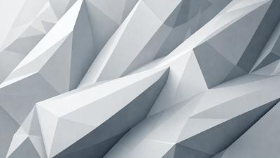 The primary subject of the image is a large, white, geometric pattern. The pattern is composed of multiple triangles, creating a visually striking and complex design. The setting is a gray background, which contrasts with the white pattern, emphasizing its intricate details. The visual style of the image is a combination of digital art and illustration, showcasing the artist's skill in creating a visually appealing and unique design. The colors and mood of the image are predominantly white and gray, giving it a clean