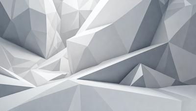 The primary subject of the image is a large white wall with a geometric pattern. The setting is a room with a gray background. The visual style is a combination of digital art and illustration, creating a unique and intricate design. The dominant colors are white and gray, giving the image a clean and modern appearance.