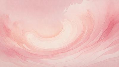 The primary subject of the image is a large wave, which is the main focus of the scene. The wave is depicted in a pink and white color scheme, giving it a soft and gentle appearance. The setting is a beach, with the wave crashing onto the shore. The visual style of the image is a combination of digital art and illustration, creating a unique and artistic representation of the ocean wave.