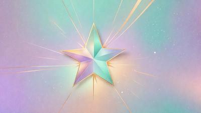 The primary subject of the image is a star, which is the main object, scene, or focus of the image. The setting/background features a purple and blue sky, which adds to the overall atmosphere of the image. The visual style of the image is digital art, as it is a digital illustration of a star. The colors and mood of the image are vibrant and lively, with the purple and blue hues creating a sense of depth and beauty.