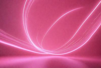 The primary subject of the image is a pink background with a pattern of light streaks or lines. The setting appears to be a dark room, and the visual style is a combination of digital art and illustration. The colors and mood of the image are predominantly pink, creating a warm and inviting atmosphere.