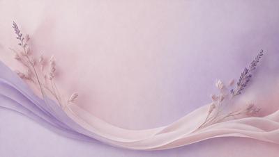The primary subject of the image is a purple and white flowery pattern. The setting is a wall, and the visual style is a digital art or illustration. The dominant colors are purple and white, creating a calm and serene atmosphere.