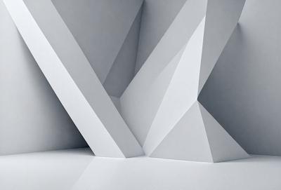 The primary subject of the image is a large white cube, which is the main object in the scene. The setting is a white background, which creates a clean and minimalist appearance. The visual style is a digital art, as the cube is depicted in a 3D digital format. The dominant colors are white, which creates a sense of simplicity and purity.