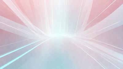 The primary subject of the image is a bright, colorful tunnel. The setting is a tunnel with a blue and white color scheme. The visual style is a digital art or illustration, creating a vibrant and lively atmosphere. The dominant colors are blue and white, with the blue being more prominent in the tunnel.