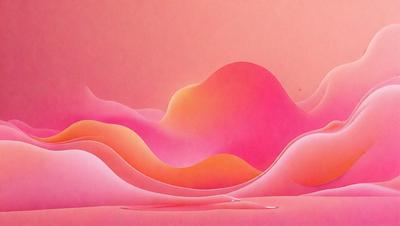 The primary subject of the image is a large, pink, curved, and flowing shape, which appears to be a painting or drawing. The setting is a pink background, which complements the vibrant color of the main subject. The visual style is a combination of digital art and illustration, creating a unique and eye-catching piece of art. The colors and mood of the image are predominantly pink, giving it a warm and inviting atmosphere.