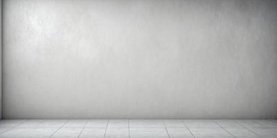 The primary subject of the image is a white wall with a large, empty space. The setting is a room with a white tile floor. The visual style is a photo, and the colors and mood are predominantly white, giving the image a clean and minimalist appearance.