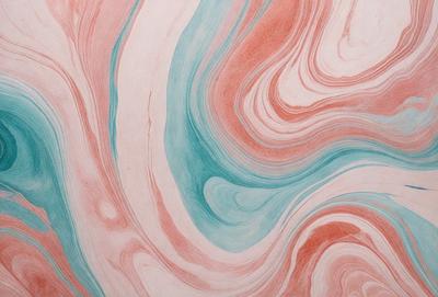 The primary subject of the image is a swirling, colorful pattern that appears to be a painting or drawing. The setting is a white surface, which provides a clean and uncluttered backdrop for the artwork. The visual style is a combination of digital art and illustration, as the swirls and colors are intricately detailed and well-defined. The dominant colors in the image are red, blue, and green, creating a vibrant and lively atmosphere.