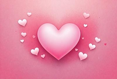 The primary subject of the image is a pink heart, which is the main object, scene, or focus of the image. The heart is set against a pink background, which adds to the overall atmosphere and visual style of the image. The heart is depicted as a digital art or illustration, giving it a unique and eye-catching appearance. The colors and mood of the image are predominantly pink, creating a warm and inviting atmosphere.