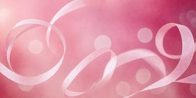 The primary subject of the image is a pink ribbon. The ribbon is wound around a pink background, creating a visually appealing and elegant design. The setting is a pink background, which complements the pink ribbon and adds to the overall mood of the image. The visual style of the image is a combination of a photo and digital art, as the ribbon appears to be a digital creation, while the background is a real-life pink surface. The colors and mood of the image are