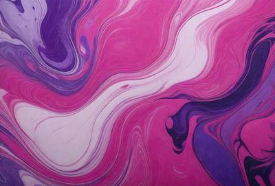 The primary subject of the image is a pink and purple swirl pattern, which is the main focus of the image. The setting is a pink and purple background, creating a visually striking contrast with the swirl pattern. The visual style of the image is a combination of digital art and illustration, as it appears to be a digital art piece with a hand-drawn feel. The colors and mood of the image are predominantly pink and purple, giving it a vibrant and lively atmosphere