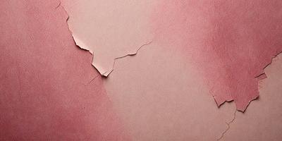 The primary subject of the image is a piece of pink paper with a hole in it. The paper appears to be torn or damaged, giving it a worn and aged appearance. The setting is a pink background, which complements the color of the paper. The visual style of the image is a close-up of the paper, highlighting its texture and details. The colors and mood of the image are predominantly pink, creating a warm and inviting atmosphere.