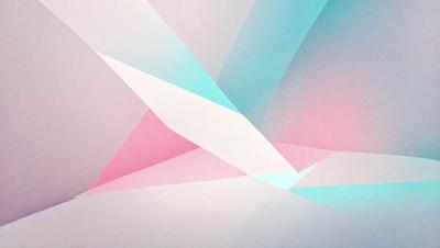 The primary subject of the image is a white and blue geometric pattern. The setting is a white background, and the visual style appears to be a digital art or illustration. The dominant colors are white and blue, creating a clean and modern atmosphere.