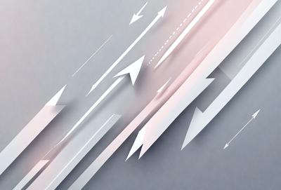 The primary subject of the image is a series of arrows, which are displayed in various directions and orientations. The setting is a gray background, which provides a clean and minimalist appearance. The visual style is a combination of digital art and illustration, as the arrows are depicted in a detailed and artistic manner. The colors and mood of the image are predominantly white and gray, giving it a modern and professional appearance.