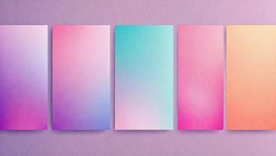 The primary subject of the image is a set of three colorful cards, each featuring a different color and design. The cards are placed on a purple surface, which serves as the setting and background of the image. The visual style of the image is a combination of photo and digital art, as the cards appear to be photographed and then digitally manipulated to create a visually appealing and cohesive presentation. The colors and mood of the image are vibrant and lively, with the purple surface adding a touch