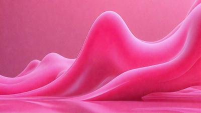 The primary subject of the image is a pink, curvy, and voluptuous female figure. The setting is a pink background, which adds to the overall mood and visual style of the image. The visual style is a combination of digital art and illustration, creating a unique and artistic representation of the female form. The colors and mood of the image are predominantly pink, which gives it a sensual and alluring appearance.
