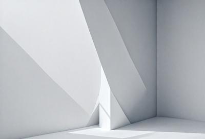 The primary subject of the image is a white wall with a shadow cast on it. The setting is a room with a white wall, and the visual style appears to be a photo. The colors and mood of the image are predominantly white, giving it a clean and minimalist appearance.