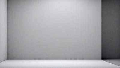The primary subject of the image is a white wall with a gray background. The setting is a room with a plain, unadorned appearance. The visual style is a simple, clean, and minimalist design. The colors and mood are predominantly neutral, with a calm and uncluttered atmosphere.
