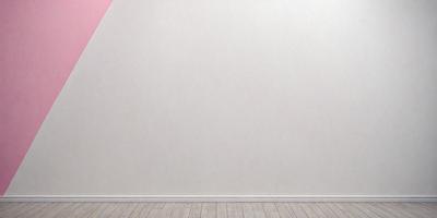 The primary subject of the image is a white wall with a wooden floor. The setting is a room with a blank wall, and the visual style is a photo. The colors and mood of the image are predominantly white, giving it a clean and minimalist appearance.