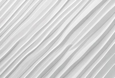 The primary subject of the image is a white wall with a pattern of waves or ripples. The setting is a white room, and the visual style appears to be a photo or a digital artwork. The dominant colors are white, and the overall atmosphere is clean and minimalistic.