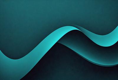The primary subject of the image is a blue wave, which is the main focus of the scene. The setting is a dark blue background, creating a contrasting and dramatic effect. The visual style is a digital art or illustration, as the wave is depicted in a detailed and artistic manner. The dominant colors are blue and black, giving the image a calm and serene atmosphere.
