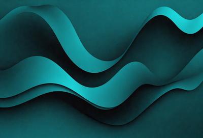 The primary subject of the image is a blue wave pattern. The setting is a dark blue background, which creates a striking contrast with the wave pattern. The visual style is a combination of digital art and illustration, giving the image a modern and artistic appearance. The dominant colors are blue and black, creating a calm and serene atmosphere.
