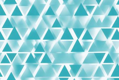 The primary subject of the image is a blue and white geometric pattern. The setting is a blue and white background, which creates a visually appealing contrast with the pattern. The visual style is a combination of digital art and illustration, giving the image a modern and artistic appearance. The dominant colors are blue and white, creating a calm and soothing atmosphere.