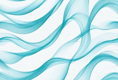 The primary subject of the image is a blue and white swirling pattern, which appears to be a digital art or illustration. The setting is a white background, and the visual style is a combination of digital art and illustration. The dominant colors are blue and white, creating a calm and soothing atmosphere.