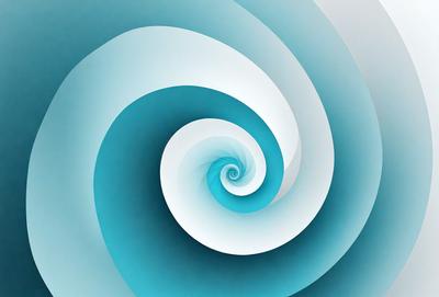 The primary subject of the image is a spiral pattern, which is the main object, scene, or focus of the image. The spiral pattern is set against a blue background, creating a visually striking contrast. The spiral pattern is a digital art piece, showcasing the artist's skill in creating intricate designs. The overall atmosphere of the image is calm and serene, with the blue color evoking a sense of tranquility.