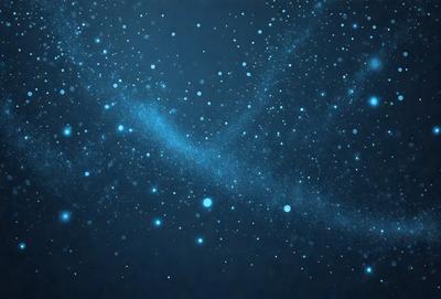 The primary subject of the image is a blue and white starry sky. The setting is a dark, star-filled night sky, with the stars being the main objects in the scene. The visual style is a photo of the night sky, capturing the beauty of the stars and the darkness of the night. The colors and mood of the image are predominantly dark and serene, with the blue and white stars creating a sense of wonder and tranquility.