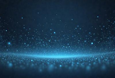 The primary subject of the image is a blue background with a pattern of white stars. The setting is a dark, starry night, and the visual style is a digital art or illustration. The colors are predominantly blue and white, creating a serene and peaceful atmosphere.