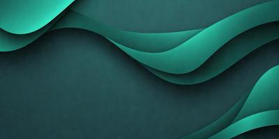 The primary subject of the image is a blue and green wave pattern. The setting is a dark blue background, which creates a contrast with the wave pattern. The visual style is a digital art or illustration, as the wave pattern is intricately designed and detailed. The colors and mood of the image are predominantly blue and green, giving it a calm and serene atmosphere.