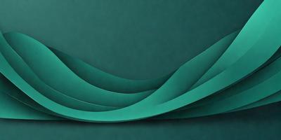 The primary subject of the image is a green wave-like pattern. The setting is a dark blue background, which contrasts with the green pattern. The visual style appears to be a digital art or illustration, as the wave pattern is intricately detailed. The colors and mood of the image are predominantly dark and moody, with the green wave pattern being the main focal point.