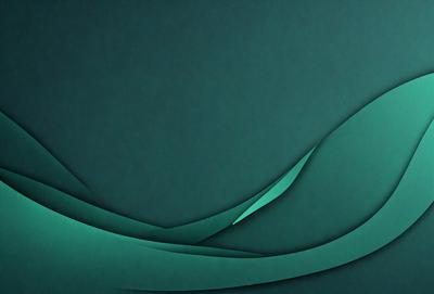 The primary subject of the image is a green and blue wave-like pattern. The setting is a dark blue background, which contrasts with the vibrant colors of the wave pattern. The visual style appears to be a digital art or illustration, as the wave pattern is intricately detailed and the colors are rich and vivid. The overall atmosphere of the image is dynamic and visually appealing.